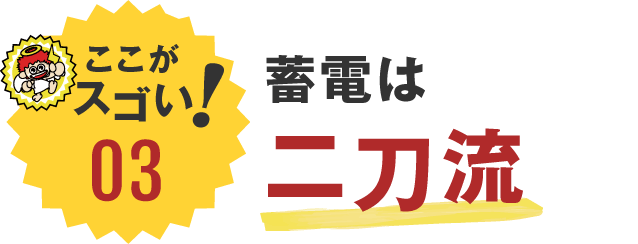ここがスゴい！03 蓄電は二刀流
